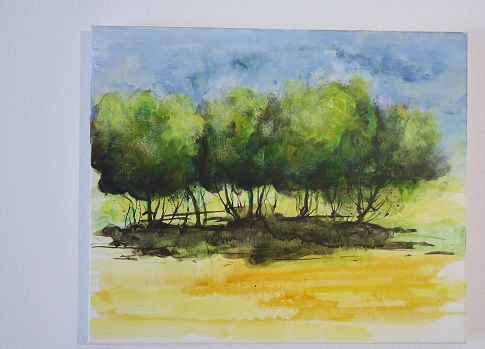 Bäume in der Sonne Sommerbild Landschafts Bild kaufen