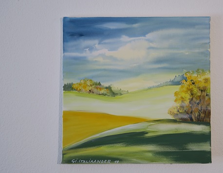 Aquarell Sommerbild Landschafts Bild kaufen