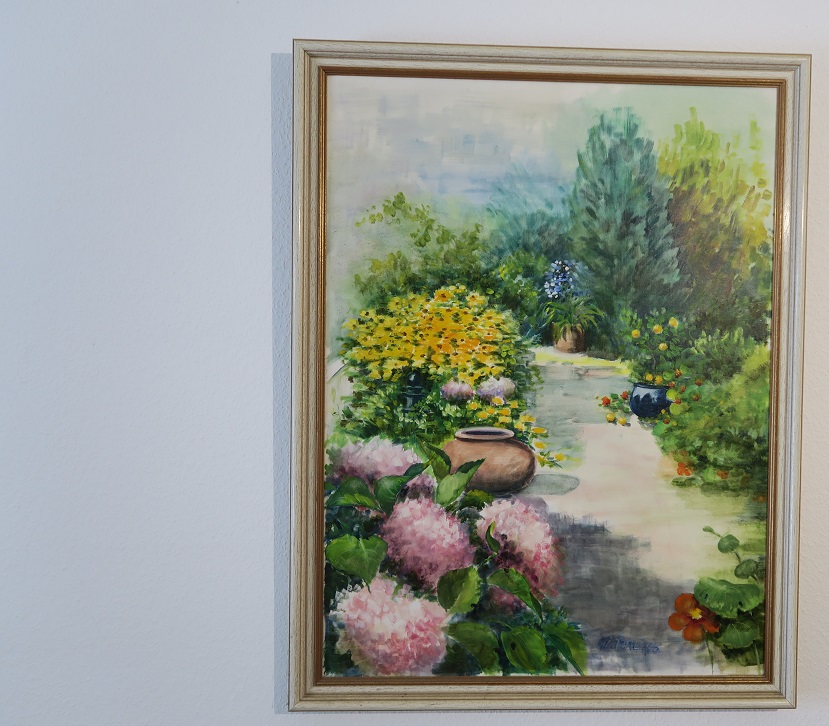 Mein Garten in der Sonne Sommerbild Landschafts Bild kaufen